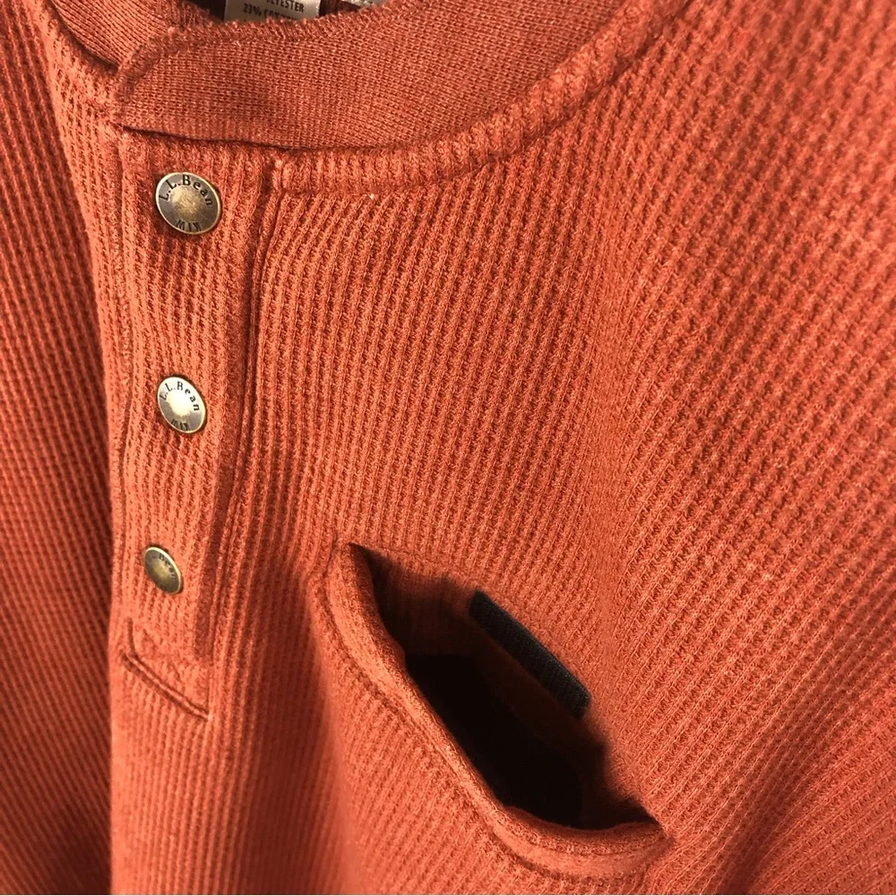 LL Bean Katahdin Iron Works Waffle Fleece Lined Shirt XXL - Picture 4 of 9